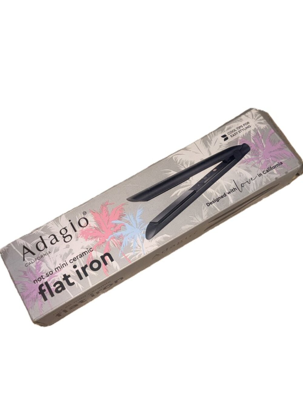 Mini flat iron ceramic Adagio for all Hair Types